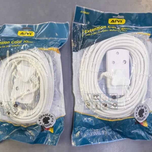 20 Metre Extension Cord with 2 Sockets