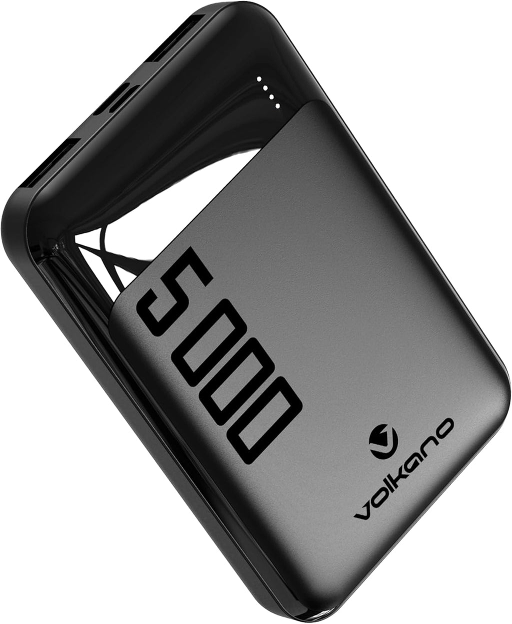 Volkano Punch Series 5000mAh Power Bank – Black | Compact & Lightweight