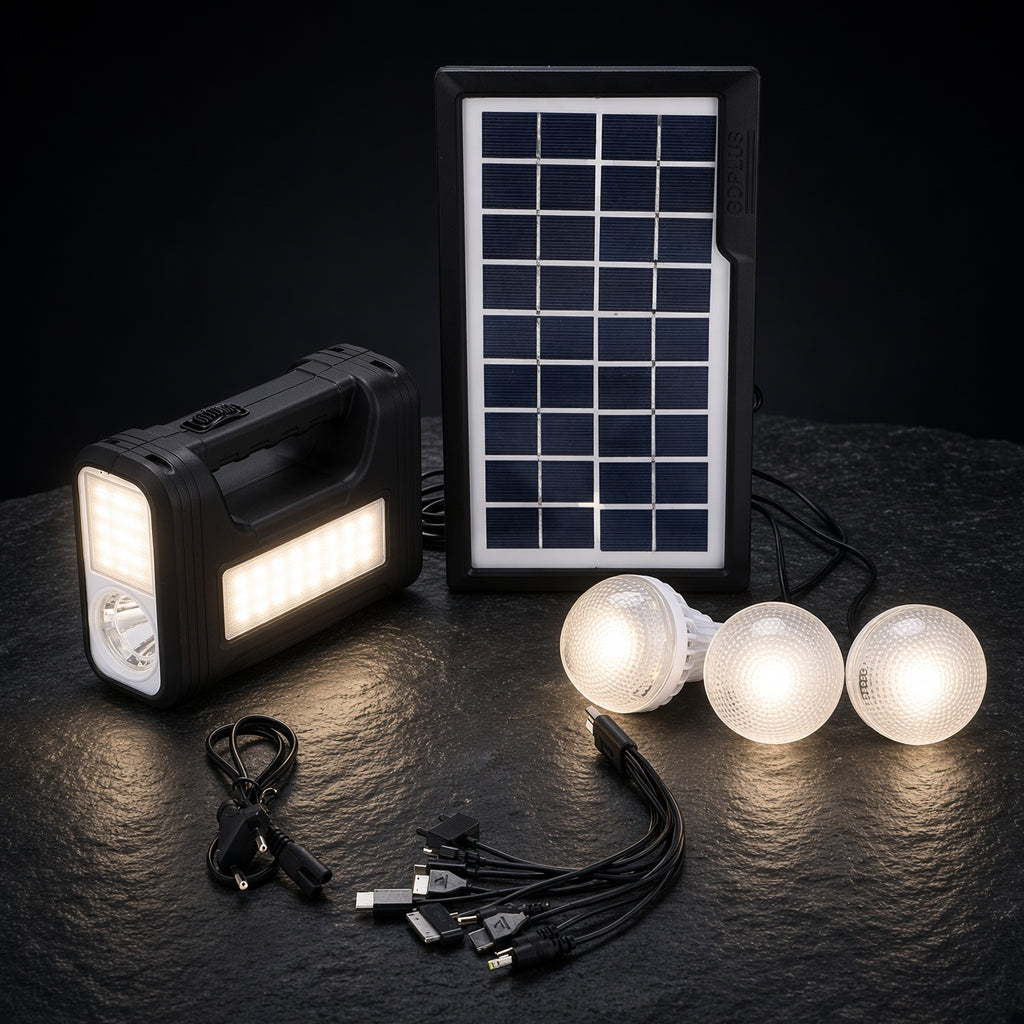 GDlite Solar Light Kit – 3 Hanging Bulbs for Load Shedding