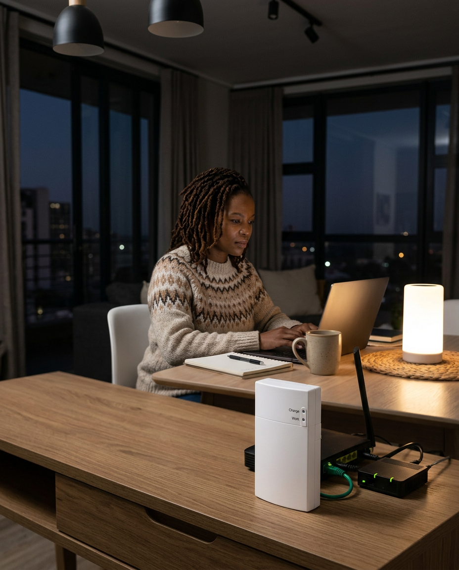13200mAh Mini DC UPS for 12V Routers, WiFi & CCTV Cameras
