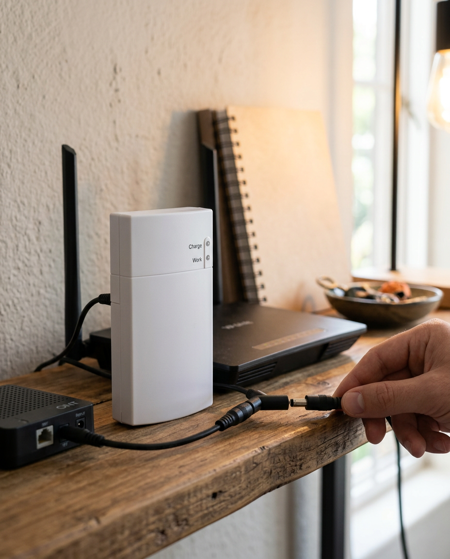 13200mAh Mini DC UPS for 12V Routers, WiFi & CCTV Cameras