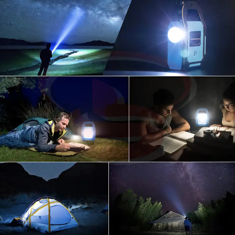 Dual Light Solar & Electric Rechargeable Emergency Light