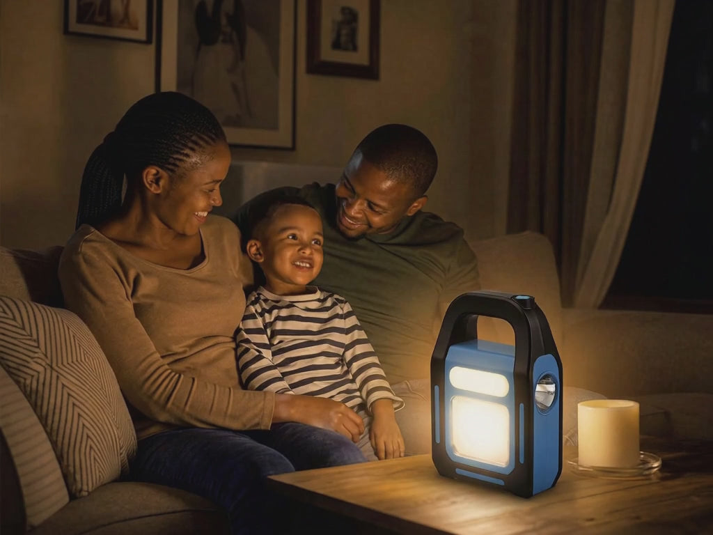 Dual Light Solar & Electric Rechargeable Emergency Light